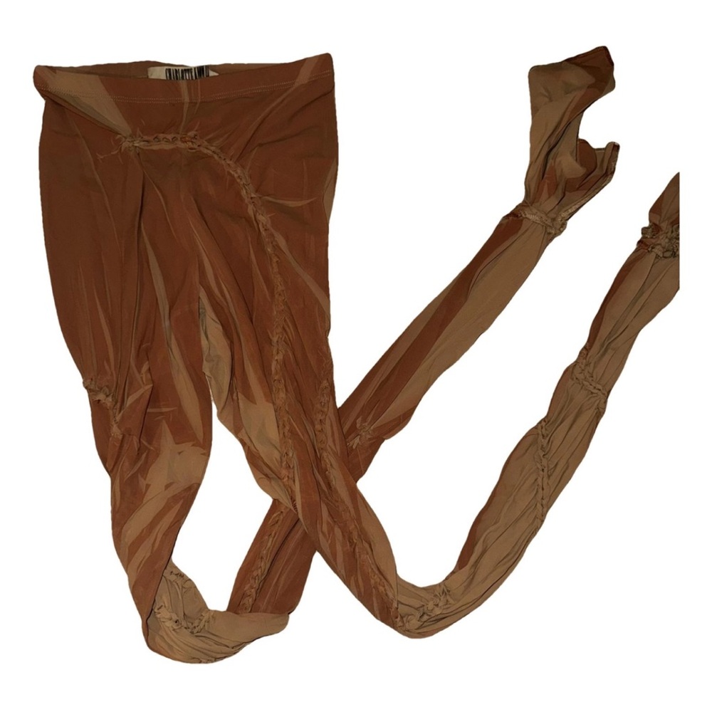 Charlotte Knowles Beige & Orange Vines Leggings